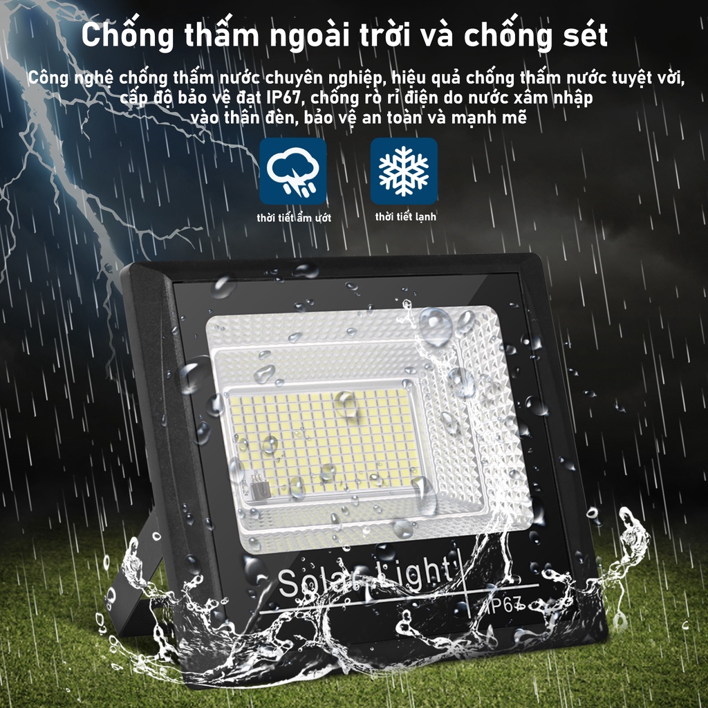 Đèn năng lượng mặt trời sân vườn 100W,Đèn Led Năng Lượng Mặt Trời Siêu Sáng Chống Nước,đèn led dây năng lượng mặt trời，Giờ làm việc: 8-12 giờ，170 LED