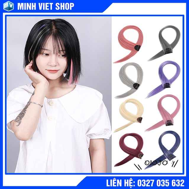 Line Kẹp Tóc Giả Nhiều Màu Sợi Dài Tông Màu Ombre Hút Mắt Và Xinh Xắn