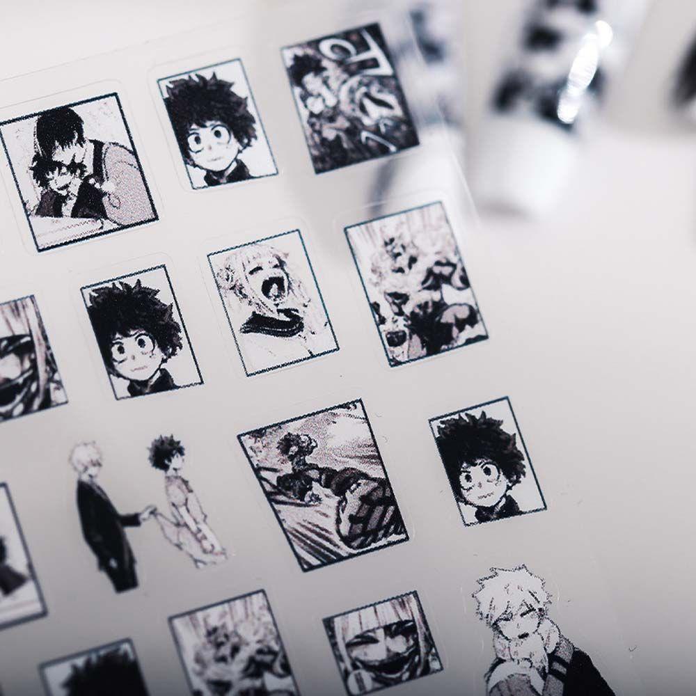 QQMALL Miếng Dán Trang Trí Móng Tay Tự Dính Họa Tiết Cầu Vồng Hoạt Hình Dành Cho Nữ