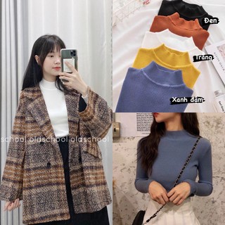 ÁO LEN GIỮ NHIỆT CỔ 3 PHÂN (ảnh thật/sẵn/video)