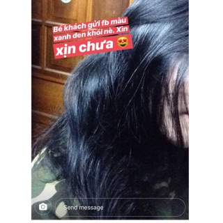 Thuốc nhuộm màu XANH DƯƠNG ĐEN KHÓI kèm trợ dưỡng găng tay