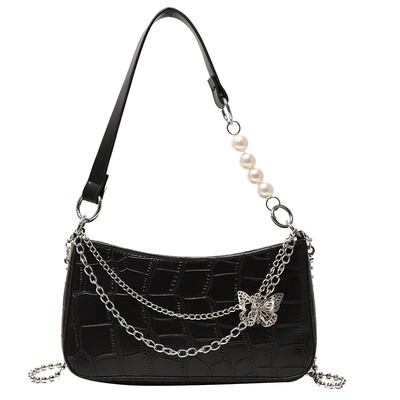 Túi xách nữ túi kẹp nách da kèm phụ kiện dây xích cánh bướm 1999store_official