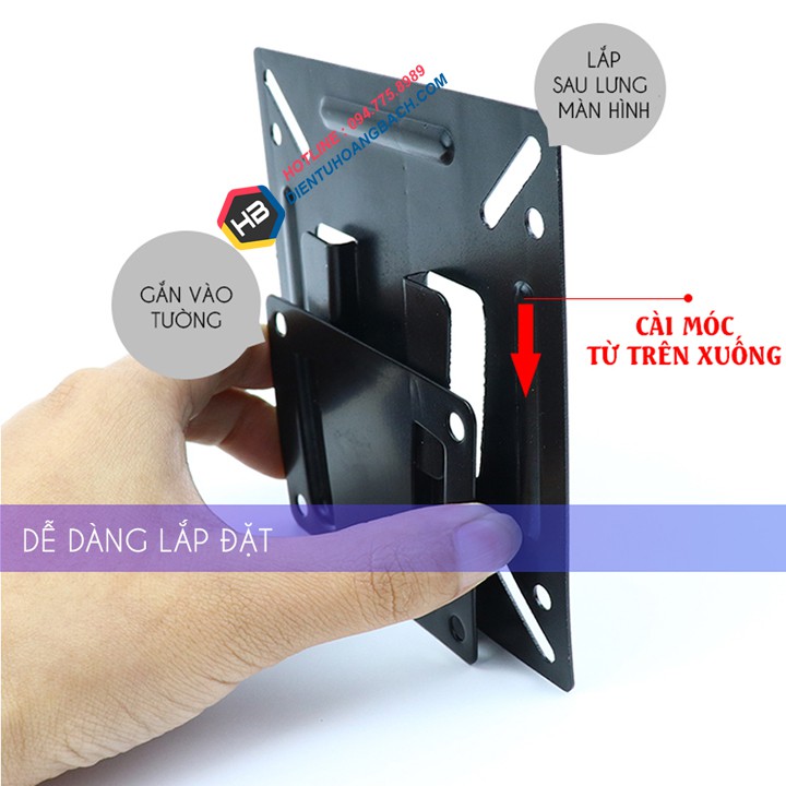 Giá Treo Màn Hình Máy Tính &amp; Tivi 14 - 27 Inch Gắn Tường Khung Treo Màn Hình Siêu Mỏng - Model: N2