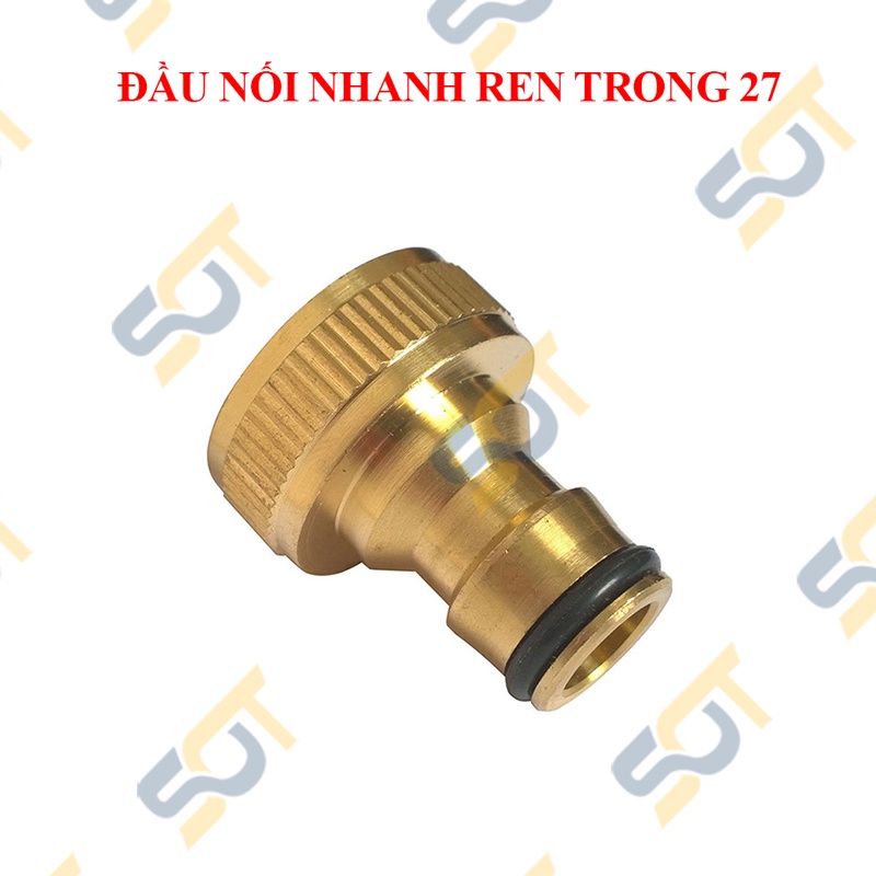 [KHỚP NỐI NHANH] Khớp nối nhanh ren trong 3/4 (25mm) lắp đặt đầu vòi nước phi 21-27mm