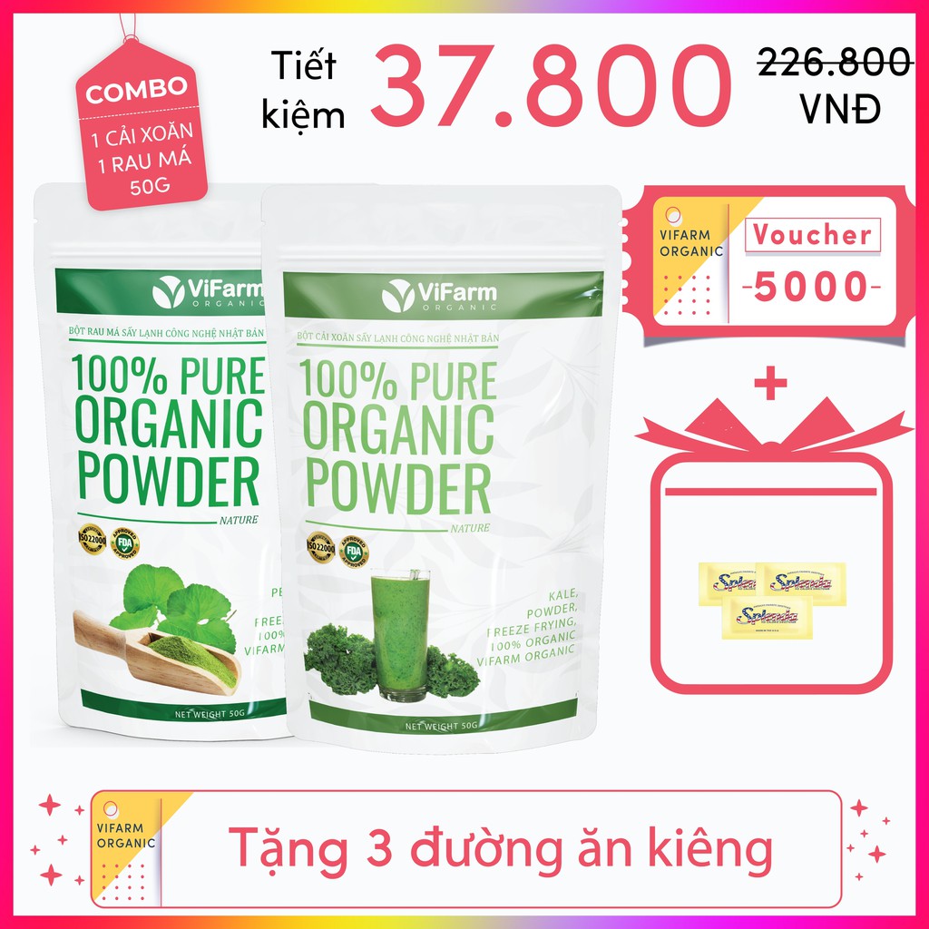 [Mã 267FMCGSALE giảm 8% đơn 500K] Bột Cải Xoăn Kale Nguyên Chất 100% ViFarm 50Gram | BigBuy360 - bigbuy360.vn