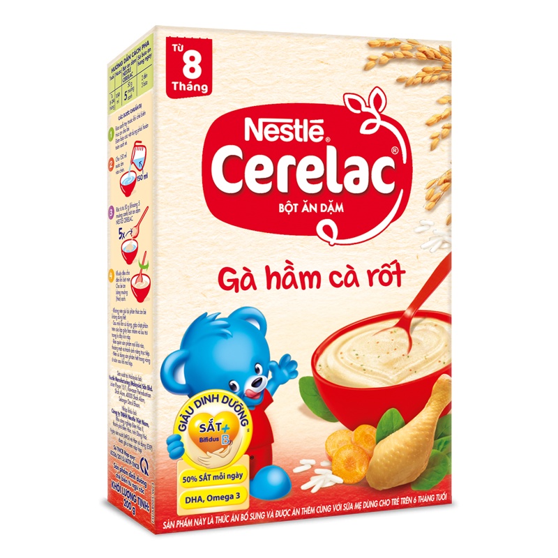 Bột ăn dặm Nestle Cerelac (đủ vị) 200g