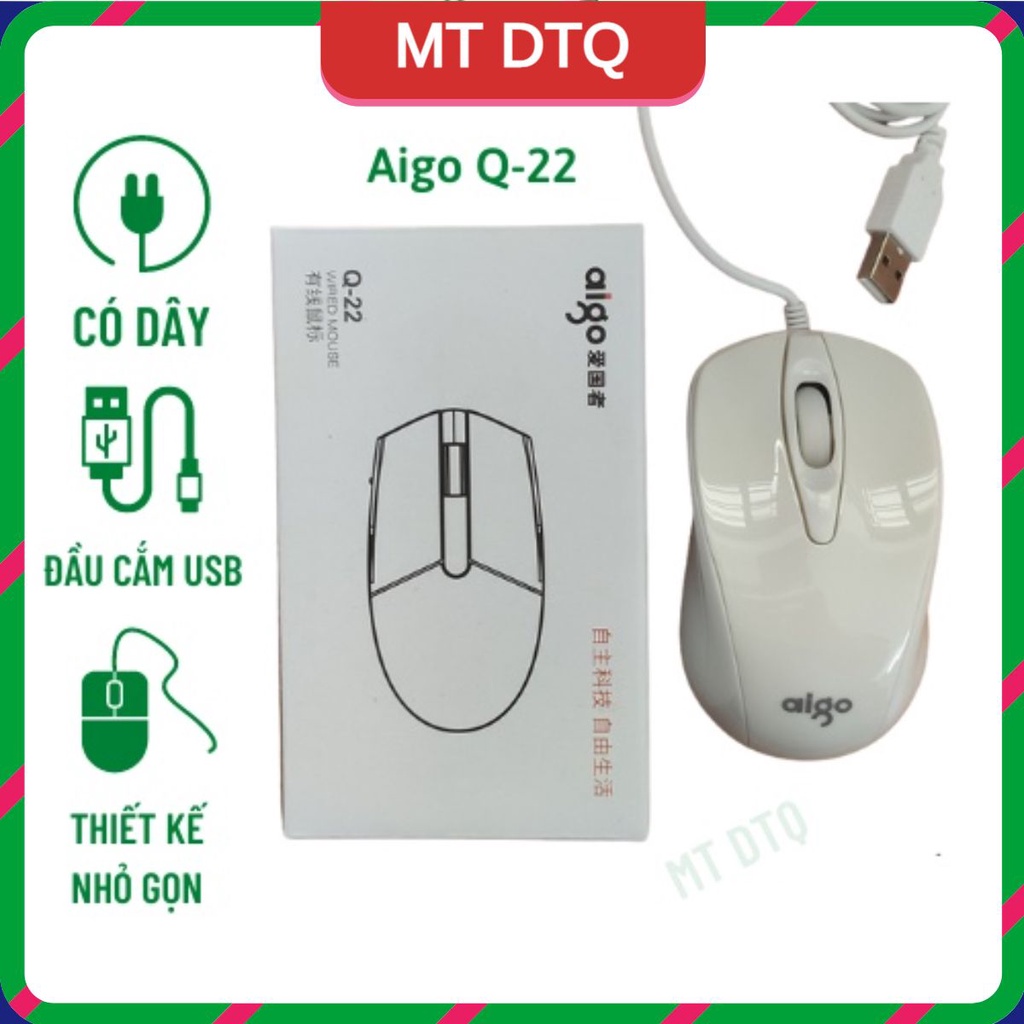 Chuột máy tính có dây Aigo - Chuột có dây văn phòng chất lượng tốt giá rẻ bảo hành đổi mới trong 6 tháng-sieuthipkgiare
