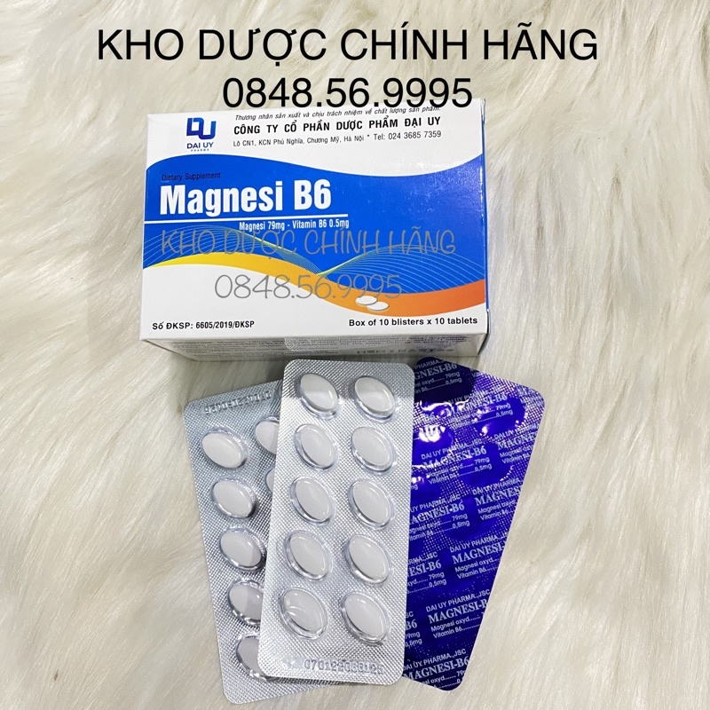 Magnesi B6 hộp 100 viên - Bổ sung magie và vitamin B6 cho cơ thể