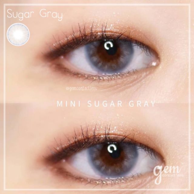 Áp Tròng Không giãn SUGAR GRAY Ẩm Cao 55% HSD 6 Tháng Lens Xám Xanh Tây Đi Tiệc Đủ Độ Phù Hợp Mắt Nhạy Cảm