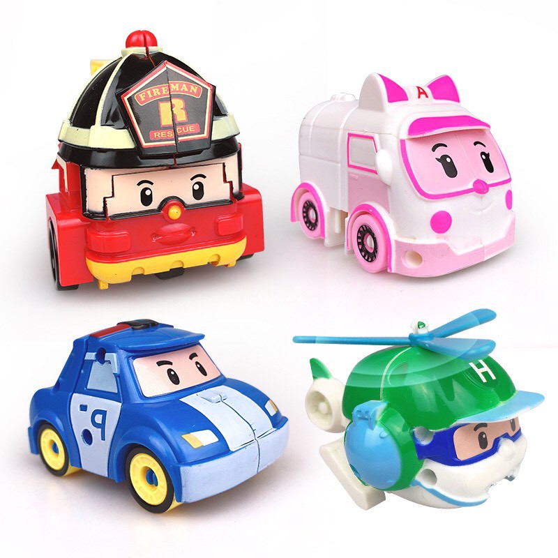 Xe mô hình chạy đà Robocar Poli, xe công trình (1 chiếc)