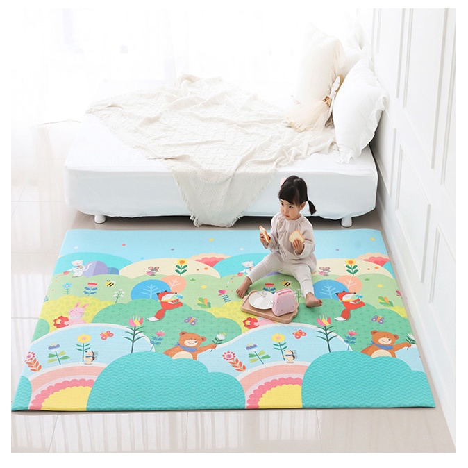 Thảm chơi trẻ em silicon Baby care Lite Korea không mùi, phai màu; chống thấm, trơn trượt, va đập