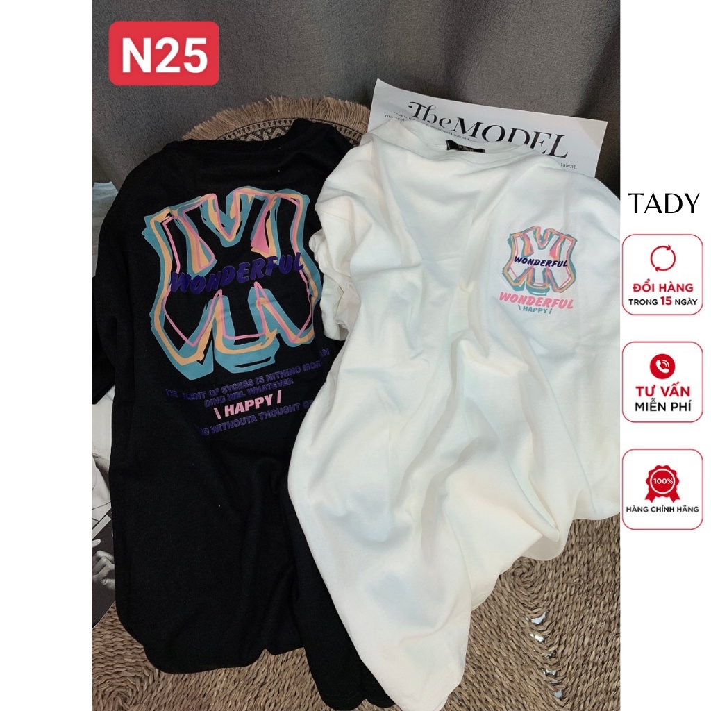 Áo Thun Phông 3158 Chất Cotton Mặt Nhung Dáng Rộng Unisex Hình Wonderful