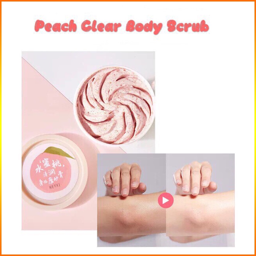 Một hũ tẩy da chết body đào Heyxi Peach Clear Body Scrub 200G ECOTITT TDC03