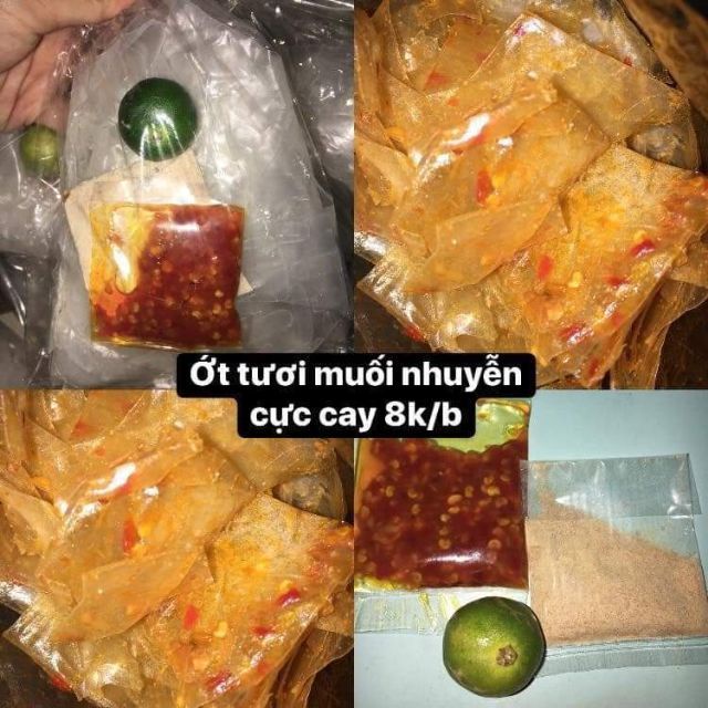 Bánh tráng ớt tươi muối nhuyễn siêu cay (lẻ 1 bịch)
