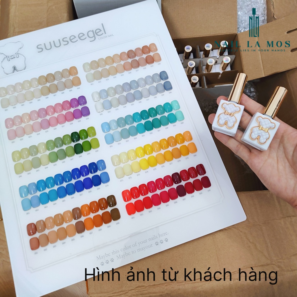 Set sơn gel Suuseegel cao cấp 100 màu chính hãng - Bộ sơn gấu sang chảnh tặng kèm bảng màu mica rất đẹp