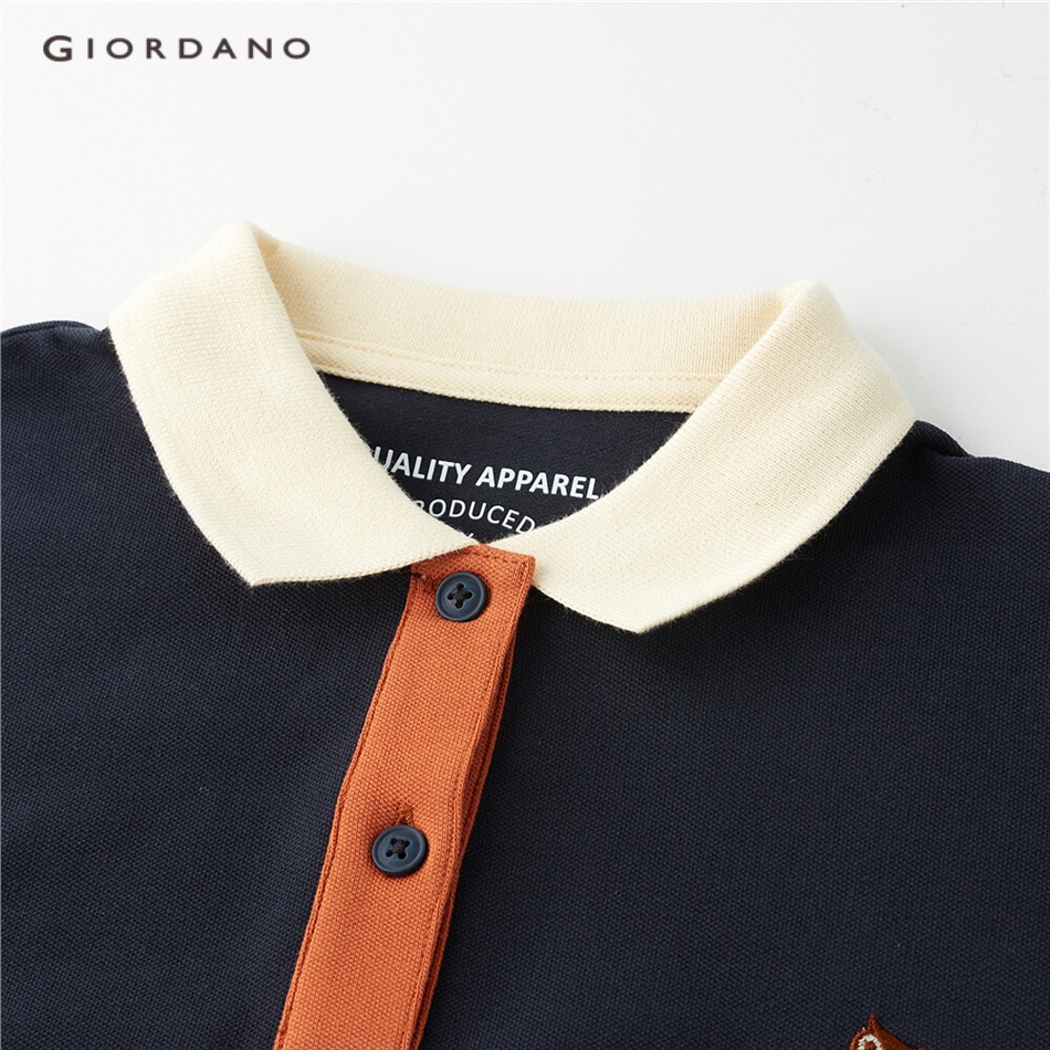 Đầm polo GIORDANO phối màu tương phản dành cho nữ 05461483 | BigBuy360 - bigbuy360.vn