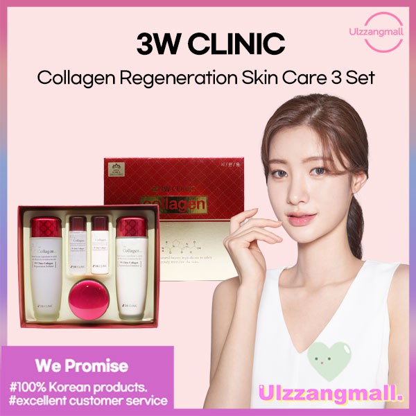 [3W CLINIC] Bộ 3 Sản Phẩm Tái Tạo Da Thành Phần Collagen 3w Clinic