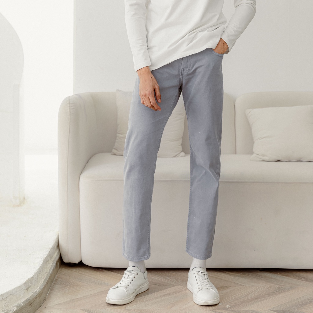 Quần Jean Nam INF Slim Straight C3 , Chất Denim Co giãn Dày Dặn , QJ003510,SOMEHOW