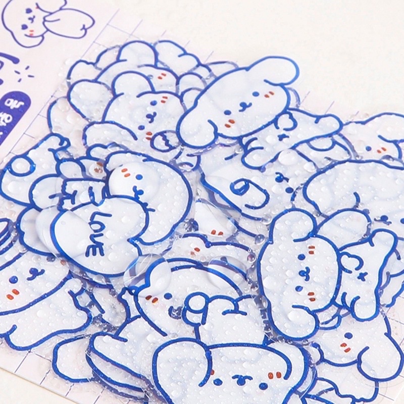 Set 40 miếng dán bằng PET chống thấm nước hoạ tiết hoạt hình đơn giản DIY-ST004