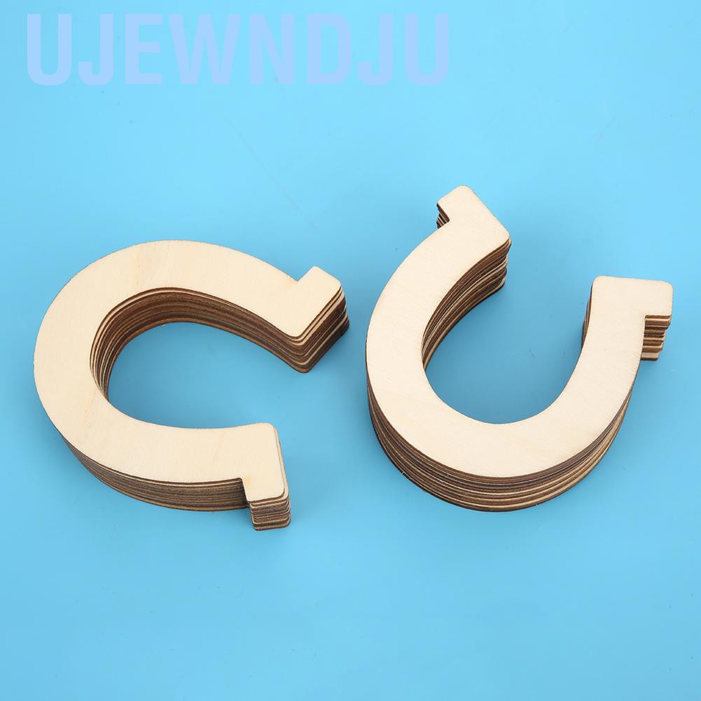 Set 24 Mặt Gỗ Treo Trang Trí Hình Móng Ngựa