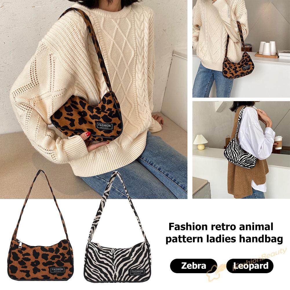 [Mã FASHIONT4WA2 giảm 10K đơn 50K] Túi Xách Tay Nữ In Hình Động Vật Phong Cách Vintage