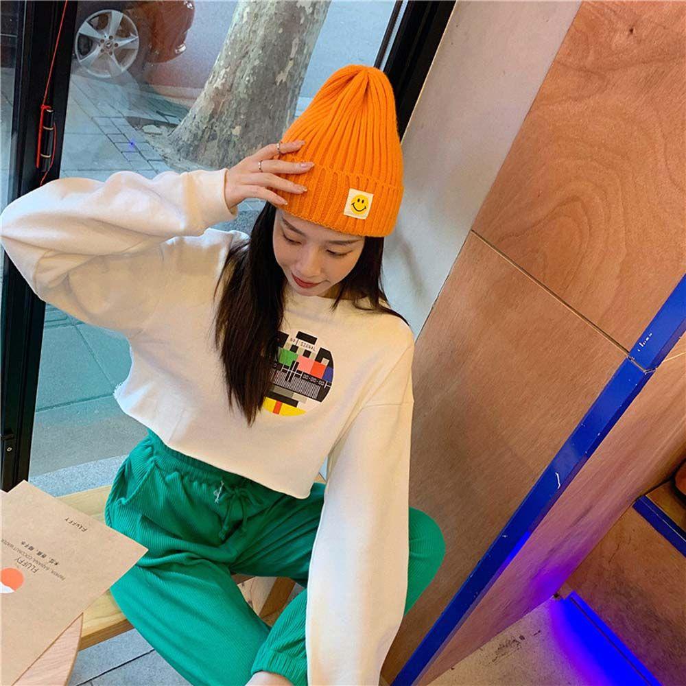 Nón Len Họa Tiết Mặt Cười Phong Cách Hàn Quốc Dành Cho Nam