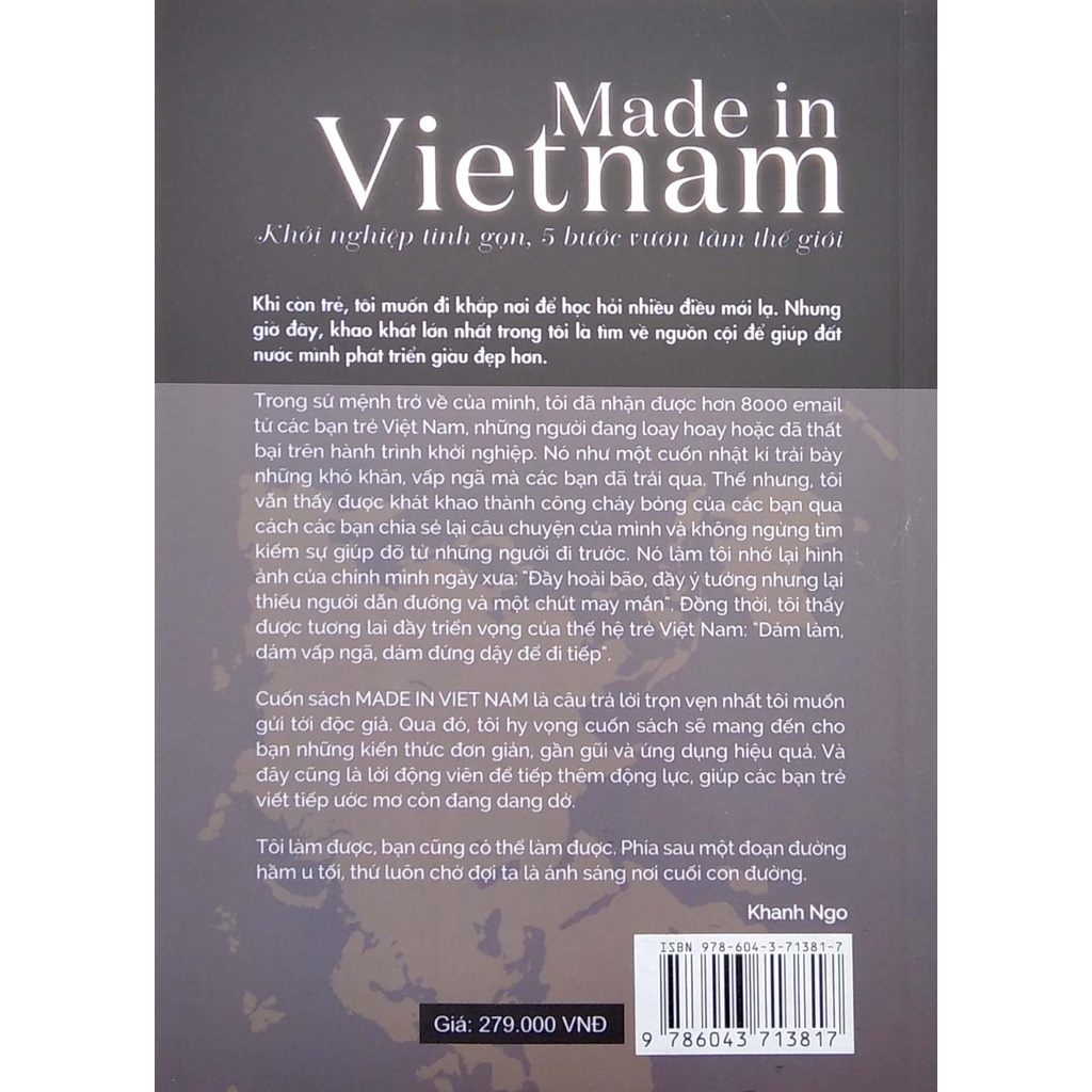 Sách Made In Vietnam - Khởi Nghiệp Tinh Gọn, 5 Bước Vươn Tầm Thế Giới