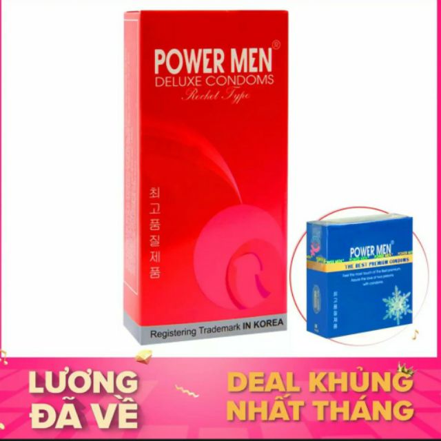 [ CHÍNH HÃNG ] - bao cao su POWERMEN Rocket - hộp 12 chiếc