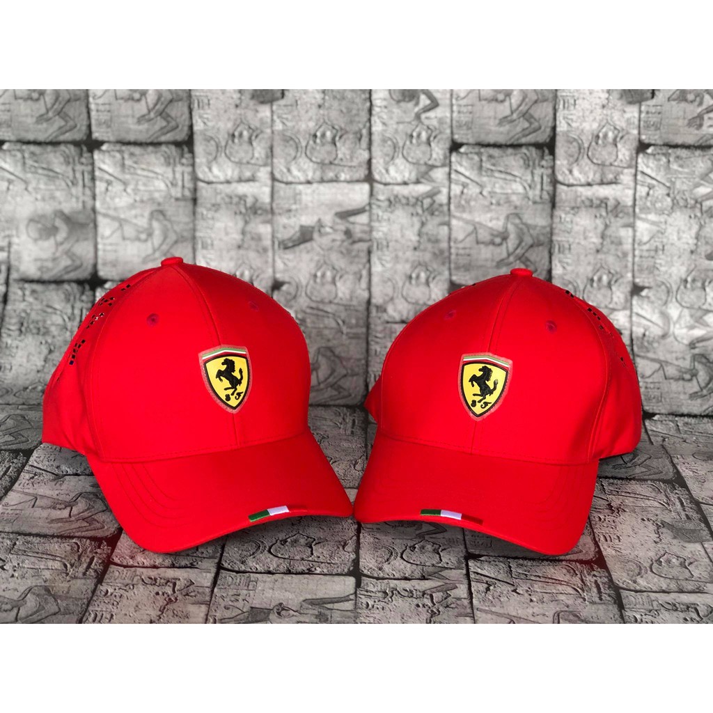 Nón Ferrari Trắng - Đen - Đỏ