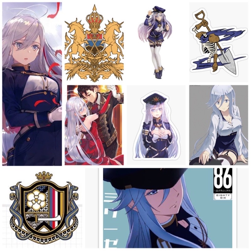 Sticker anime 86 Eighty six 30-60 cái khác nhau/ hình dán 86- Eighty six
