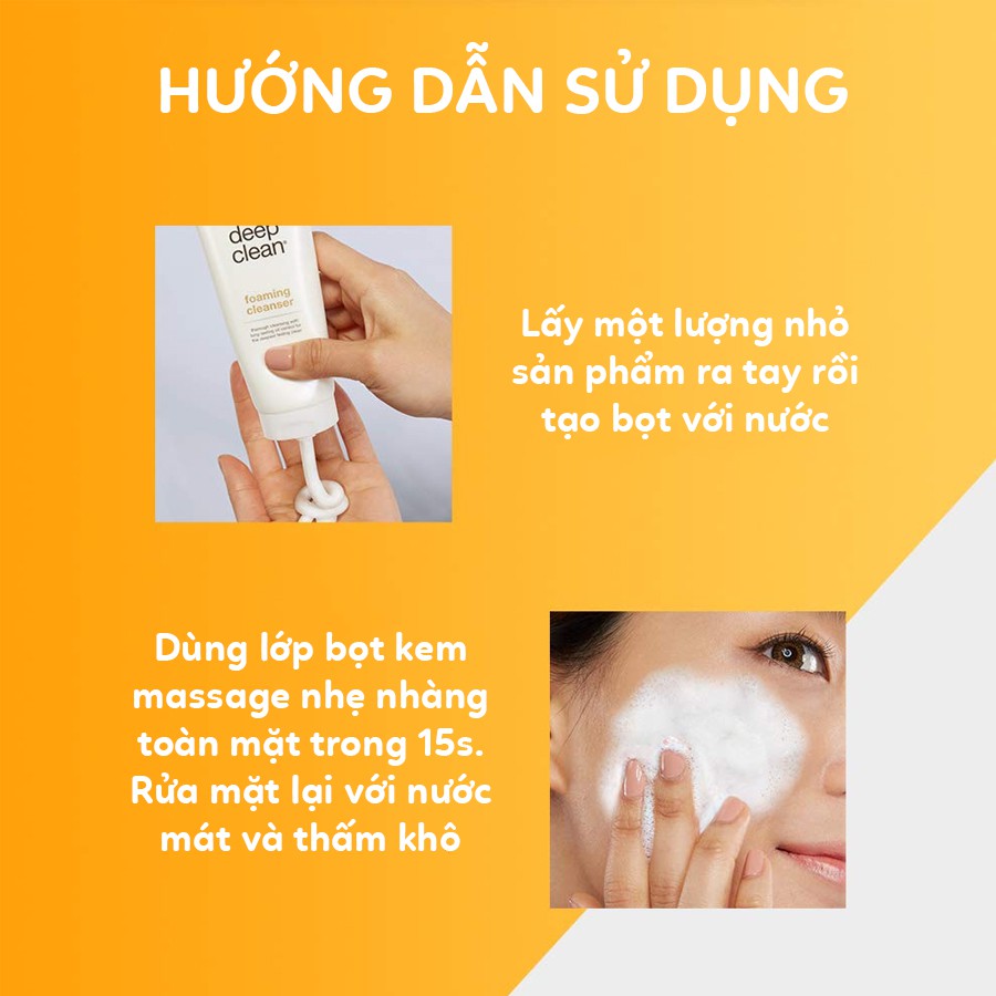 Sữa Rửa Mặt Neutrogena Deep Clean Foaming Cleanser 100g Làm Sạch, Kiểm Soát Nhờn