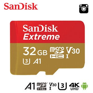 Thẻ Nhớ MicroSDHC Sandisk Extreme 667X A1 V30 32GB UHS-I U3 100MB/S - Kèm Adapter (Vàng) - Nhất Tín Computer