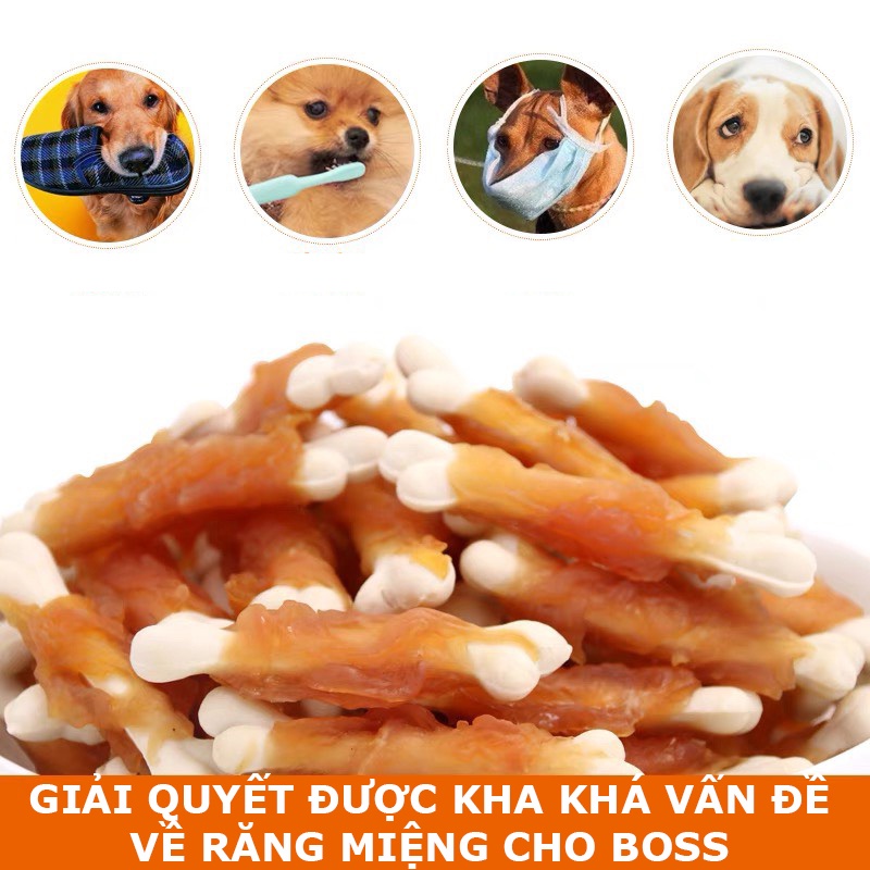 URBAN_GÀ MẬT ONG QUẤN XƯƠNG SỮA DR.DINGO_SNACK SẠCH RĂNG CHO CHÓ