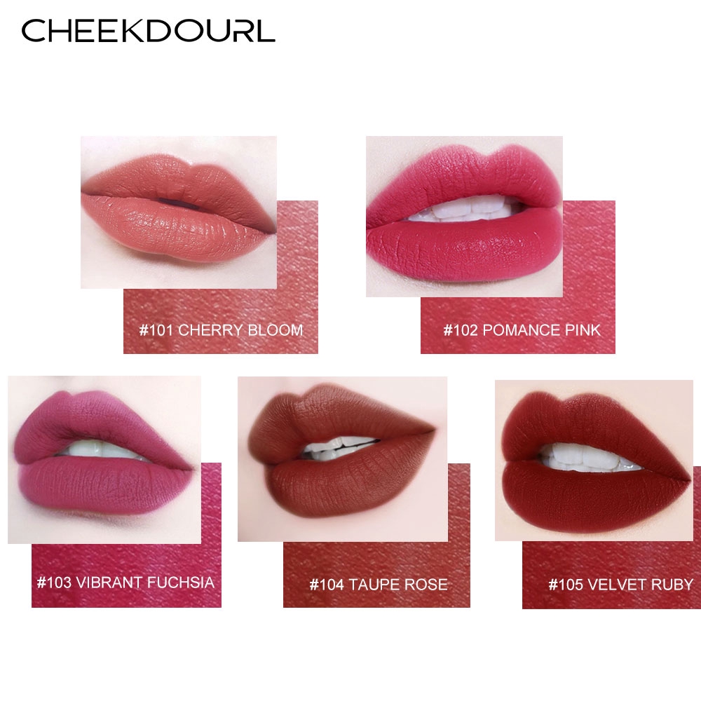 CHEEKDOURL 4 CÁI / Enchanted Velvet Matte Lipstick + Mascara + Kẻ mắt + Dụng cụ uốn mi cho mỹ phẩm / Trang điểm / Bộ trang điểm | BigBuy360 - bigbuy360.vn