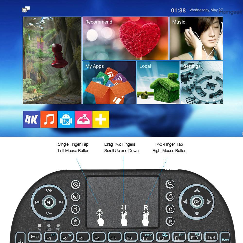 Bộ Bàn Phím Và Chuột Không Dây 2.4ghz Cho Android Tv Box Pc Smart Tv