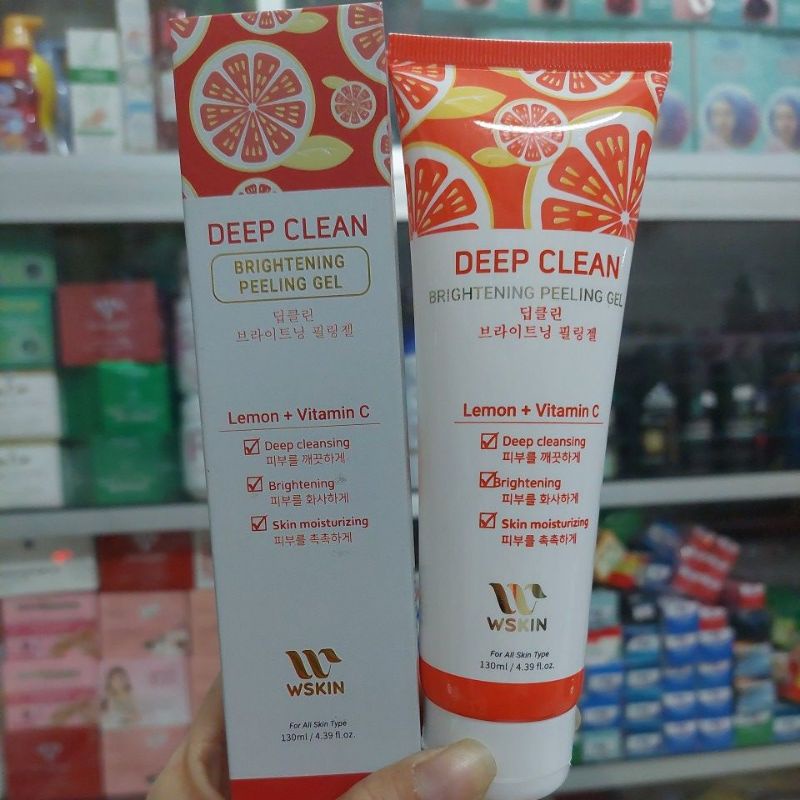 GEL TẨY TẾ BÀO CHẾT VÀ THẢI ĐỘC CHUYÊN CHO MẶT WSKIN DEEP CLEAN 130ML, THÀNH PHẦN TỪ THIÊN NHIÊN, HÀ