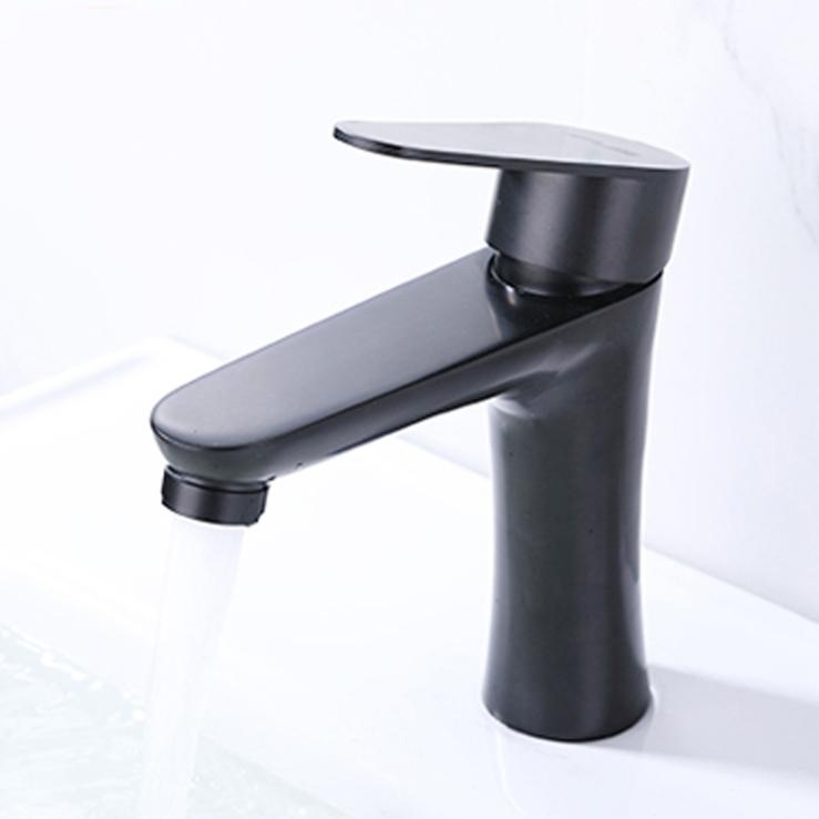 Vòi Rửa Mặt Lavabo Nóng Lạnh INOX 304 N3002 FOTAR ĐEN và dây nóng lạnh, chất liệu inox 304 sơn tĩnh điện đen,la eo den