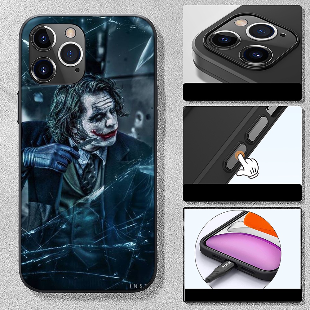 Ốp Điện Thoại Silicon TPU Mềm Hình Batman Dark Knight Joker Cho iPhone 7 8 Plus X XS Max XR SXDE4