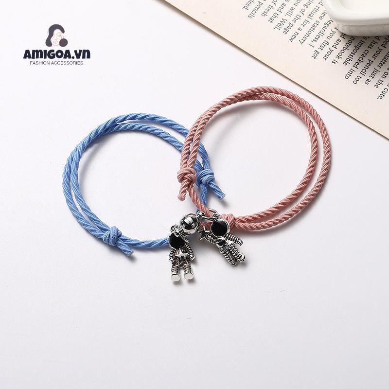 ✨✨Vòng tay gắn chuông hình phi hành gia / tàu vũ trụ đơn giản cho nam nữ