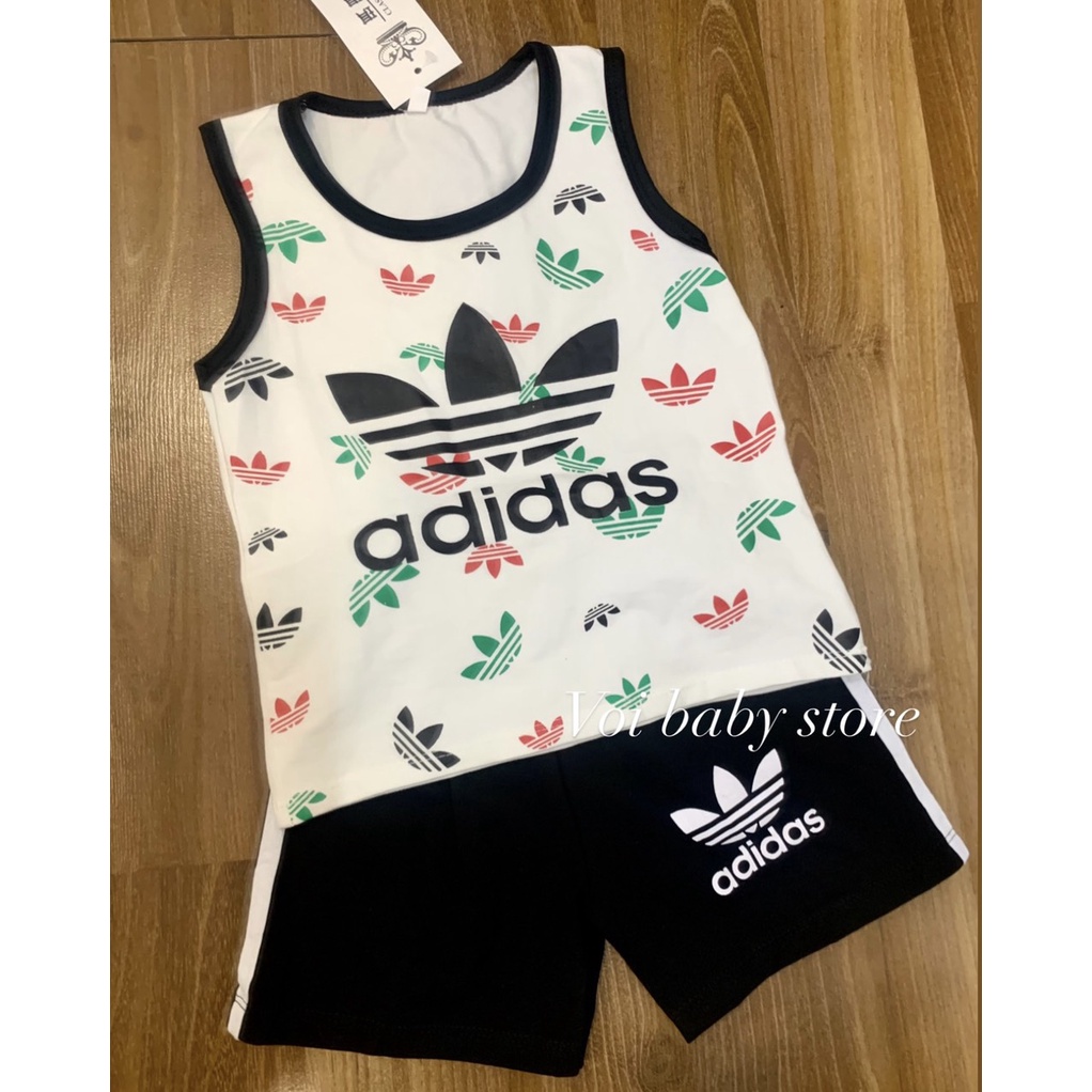 Set Adidas ba lỗ cho bé ⚡ HÀNG CÓ SẴN ⚡ Bộ sát nách thể thao năng động cho bé trai