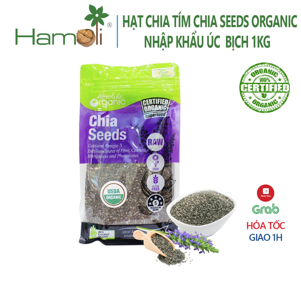 Hạt Chia Tím Chia Seeds Organic Nhập Khẩu Úc Chính Hãng