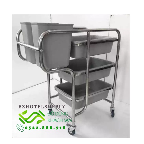 Xe Đẩy Thu Gom Chén Dĩa, Xe Thu Gom Chất Thải