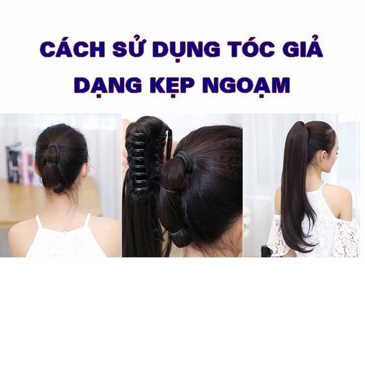 [HOT] Tóc Giả Ngoạm Xoăn Đuôi 48cm