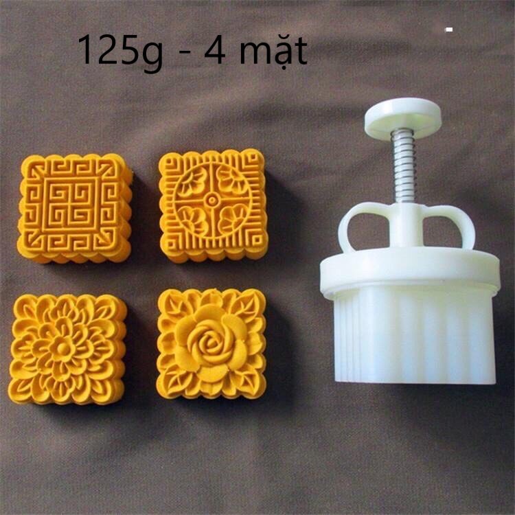Khuôn Trung Thu lò xo 100g-150g 4 mặt sắc nét