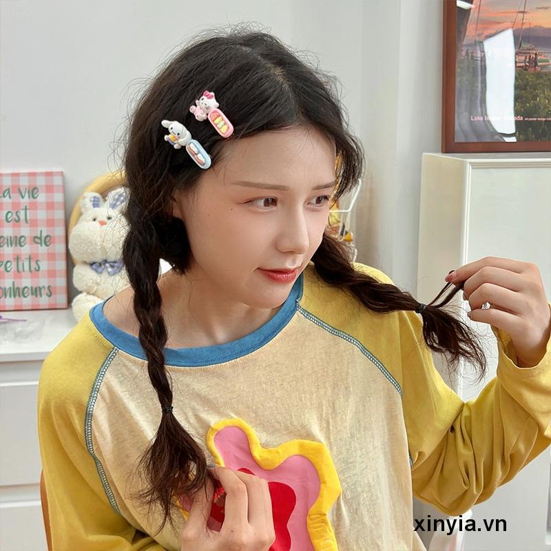 kẹp tóc hoạt hình phong cách hàn quốc Kẹp Tóc Mái Bên Họa Tiết Hoạt Hình Sanrio Ngọt Ngào Dễ Thương Phong Cách