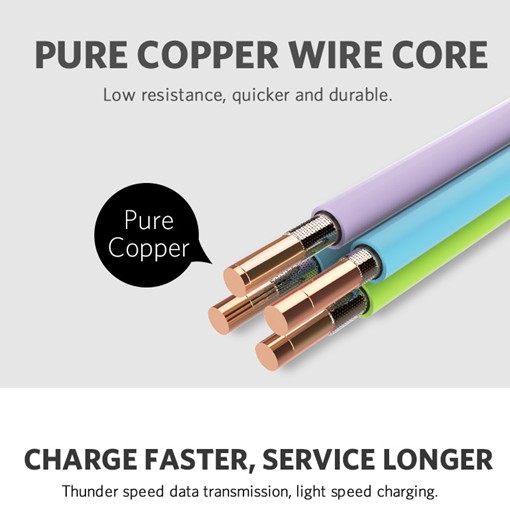 Cáp lightning Yoobao YB 422 Bọc dù - Dài 1M cực bền chắc