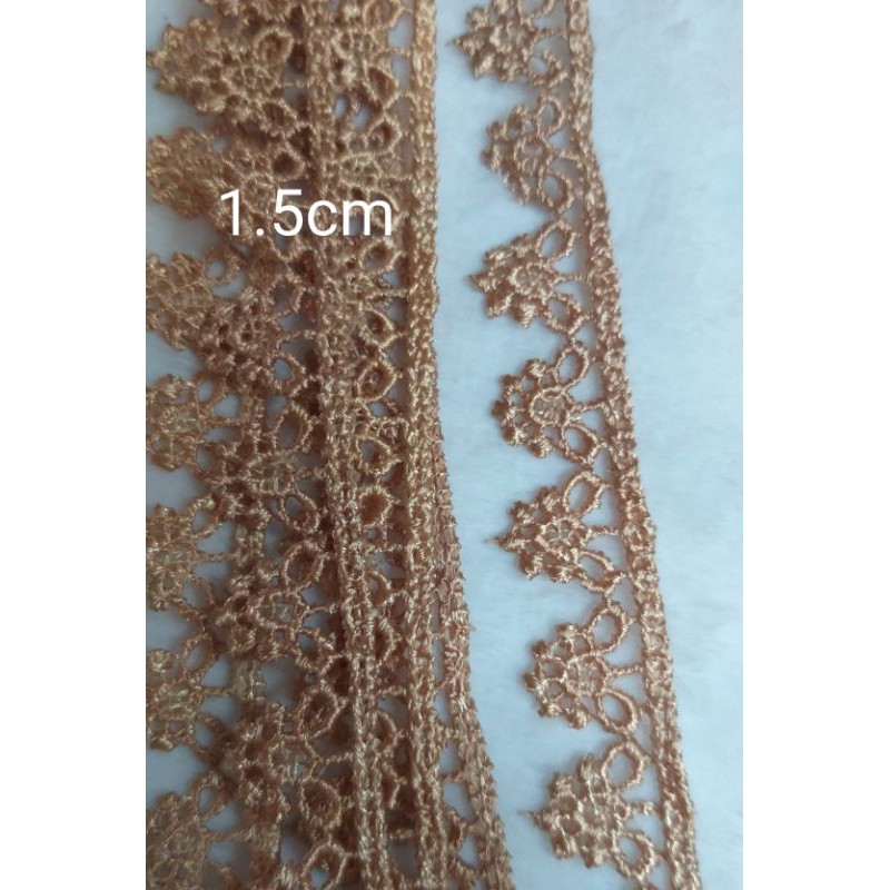 Ren chỉ màu đồng,size 1.5cm (3m/12k)