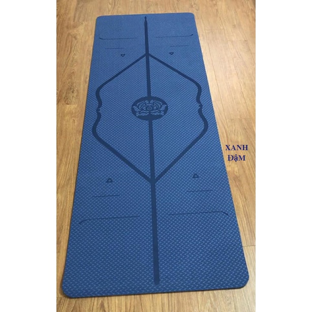 Thảm yoga định tuyến TPE 8mm cao cấp loại 1 (kèm túi  khóa chống nước 100k + dây buộc)