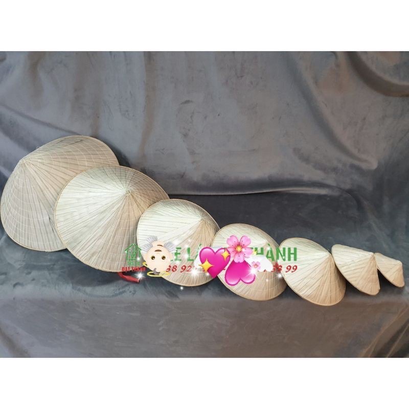 Nón Lá Viền Trắng Đủ Size Trang Trí