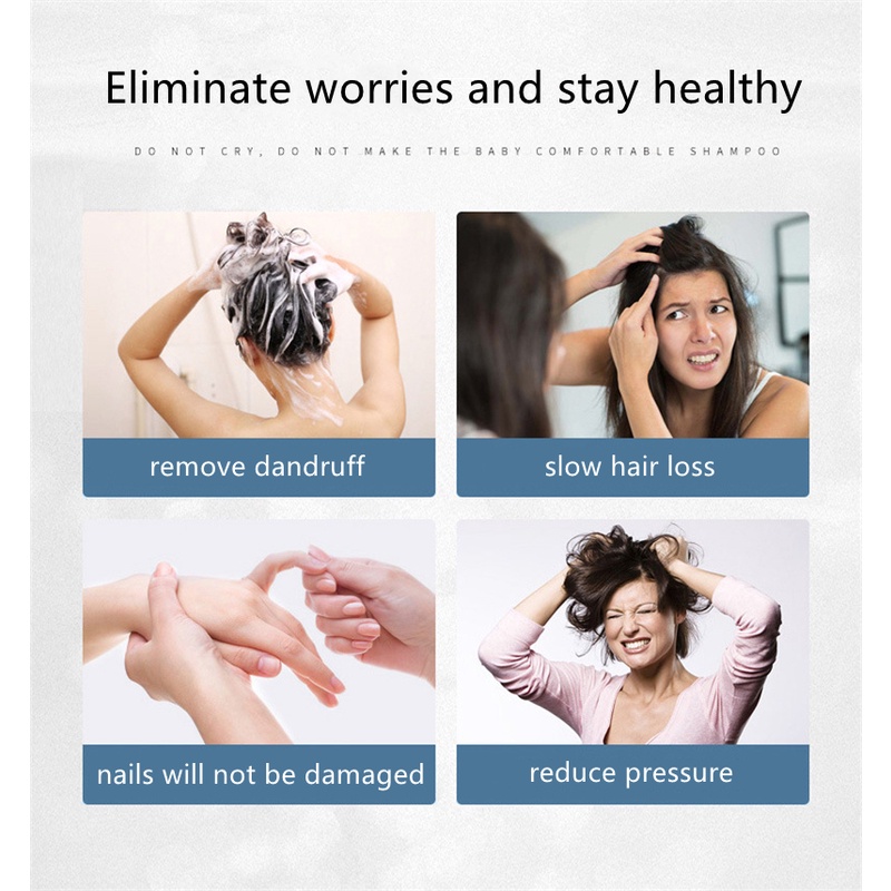 Bàn Chải Gội Đầu Mát Xa Da Đầu Chống Gàu Bằng Silicone Mềm Mại